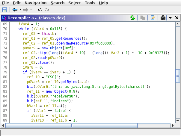 The offset (0x19127) is hardcoded, as seen at line 75.